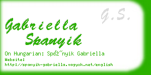 gabriella spanyik business card